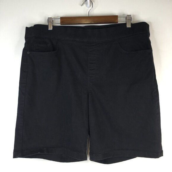 DKNKY Pull On Black Stretch Bermuda Shorts Size XXL - Picture 3 of 11